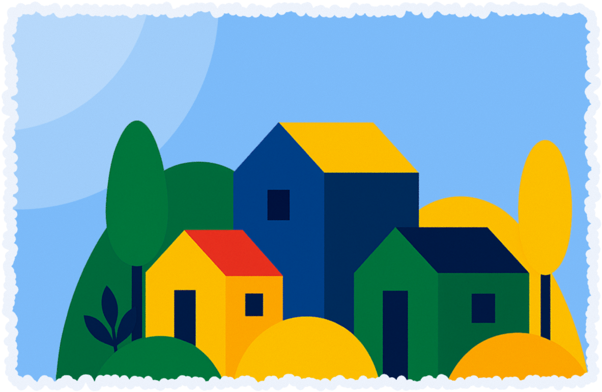Ilustração de casas